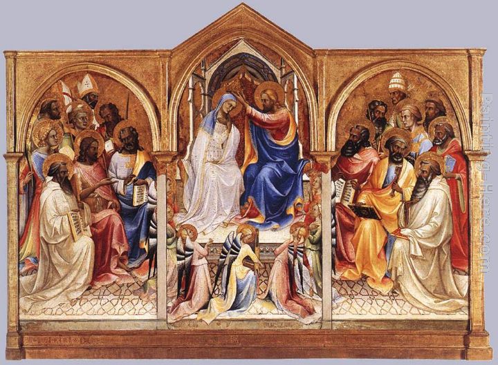 Coronation of the Virgin and Adoring Saints painting - Lorenzo Monaco Coronation of the Virgin and Adoring Saints art painting